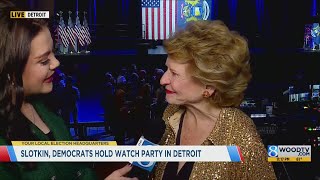 Slotkin Democrats hold watch party in Detroit [upl. by Ahsekat]