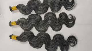 I tip hair body wave colored [upl. by Aisena]