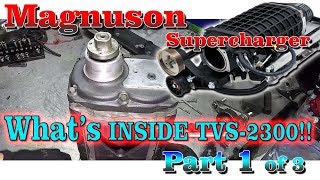 TVS2300 Magnuson Supercharger Disassembly Part 1 of 3 [upl. by Arikahs57]