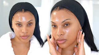 UNSPONSORED SKIN CARE ROUTINE  DEWY amp ANTI AGING SKIN CARE [upl. by Hamian]