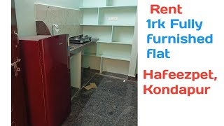 Rent  1rk furnished flat rent in Kondapur  House Rent  Rent House in Hyderabad  Tolet  House [upl. by Auop]