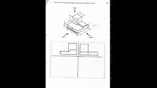 Steps First Angle Orthographic Projection DampT Revision Question 5 [upl. by Mellman]