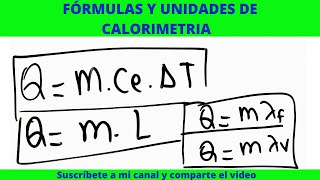 CALOR CALOR SENSIBLE Y CALOR LATENTE UNIDADES Y FÓRMULAS [upl. by Labanna478]