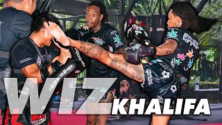 Wiz Khalifa Shows Off Muay Thai Skills in Phuket at AKA Thailand  YOKKAO Exclusive [upl. by Tenaj]