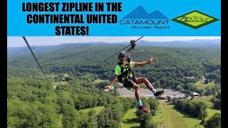 Catamount Mountain Resorts ZipTour  Longest ZipLine in the US [upl. by Nare]