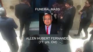 Funeral Mass  ALLEN HUBERT FERNANDEZ 77 YRS OLD [upl. by Atillertse]