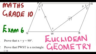 Mathematics Grade 10 Euclidean Geometry Euclidean Geometry Exam 6 mathszoneafricanmotives [upl. by Barden266]