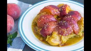 FR Tajine aux Pêches Caramélisées  Caramelized Peaches Tagine  CWA Episode 685 [upl. by Donia]