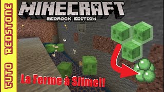 Comment fabriquer une ferme à Slime  Minecraft 121 Bedrock édition [upl. by Aanas]