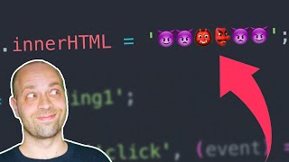 Is it safe to use innerHTML in JavaScript [upl. by Esinrahs981]