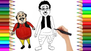 Motu Patlu Cartoon How to Draw Ghasitaram from motu patlu Cartoon step by step Easy drawing [upl. by Oniskey732]