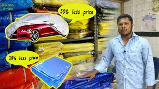 Heavy Duty Tarpaulin Sheet தரமான படுதாக்கள்  bike car cover and tarpolin wholesale price [upl. by Ynettirb814]