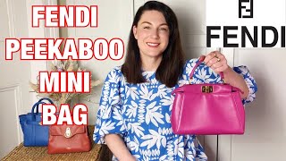 FENDI Peekaboo Iconic Mini Bag Review What Fits and Mod Shots [upl. by Edgerton321]