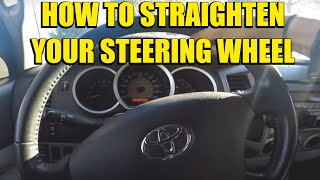 How To Straighten Your Steering Wheel [upl. by Sathrum]