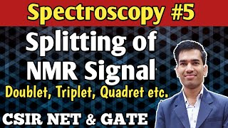 Splitting of NMR Signal  Number of lines in NMR  Spectroscopy for CSIR NET [upl. by Ibor679]