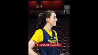 The moment Caitlin Clark got the 2024 WNBA rookie of the year award call 🔥 shorts [upl. by Nawtna]