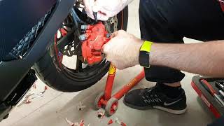 Painting Motocycle Brake Calipers [upl. by Ydok]