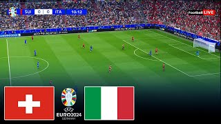 SWITZERLAND vs ITALY I UEFA EURO 2024  ROUND OF 16  FULL MATCH  REALISTIC PES [upl. by Cynarra]