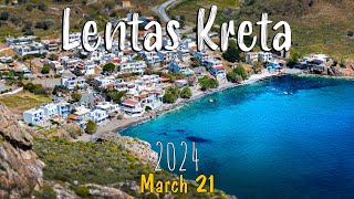 Crete Greece road trip to 300 days of sun in a year Lentas Kreta Greece 2024 walk vlog drone [upl. by Drahcir]