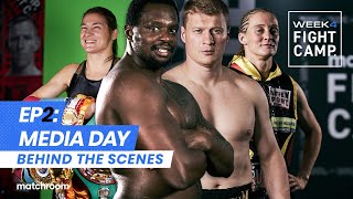 Fight Camp 4 Day 2  Whyte vs Povetkin Taylor vs Persoon 2 Behind The Scenes Media Day [upl. by Haididej7]