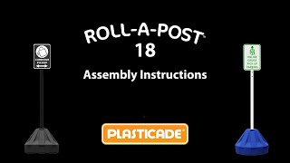 How to assemble the RollAPost 18 portable post sign stand from Plasticade [upl. by Eelrihs]