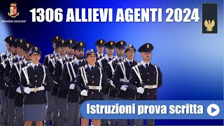 Istruzioni prova scritta 1306 allievi agenti 2024 [upl. by Eivla]