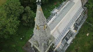 Drone flight around St Pauls church Denholme [upl. by Shepard655]