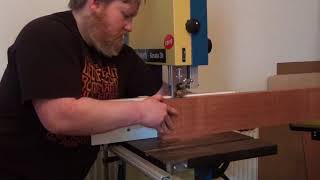 Murray Drums  Resawing Bubinga Guitar Sides on the Band Saw [upl. by Glass442]