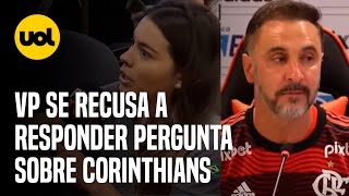 Vítor Pereira não responde pergunta sobre Corinthians e jornalista é repreendida [upl. by Yeoz]