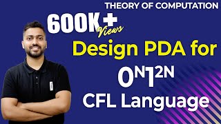 Lec51 Design PDA for 0n12n CFL Language  Very Important Must Watch [upl. by Noisla944]