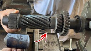 How a Diagonally Broken Countershaft is Repaired Using an Additional Iron Piece [upl. by Atinid]