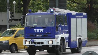 Ausnahmezustand nach Unwetter Einsatzfahrten Technisches Hilfswerk Pinneberg und Barmstedt [upl. by Nospmoht]