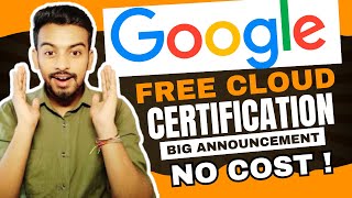 FREE Google Cloud Certification  FREE Certificate GCP Exam Voucher  No Fees  googlecloud [upl. by Chobot]