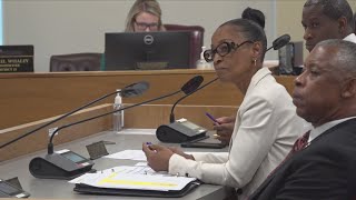 Shelby County Clerk Wanda Halbert faces county commissioners [upl. by Avictor]