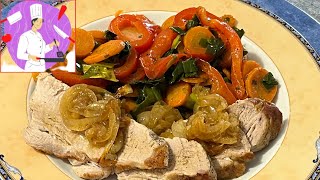 Recette facile de filet mignon de porc rôti et jardinière de légumes [upl. by Camilla728]