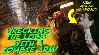 BOBBY WRECKS A LOBBY USING A ZOMBIE ARM CoD BLACKOUT BACKHANDER MELEE WEAPON [upl. by Lanette]