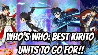 Whos Who Best Kirito Units To Duel Blades With SAO Memory Defrag [upl. by Filberto]