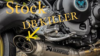 XSR900 Akra Stock DB Killer Is Better  New Pegs [upl. by Ebarta259]