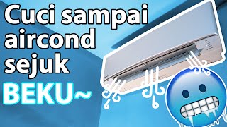 Cara cuciservice aircond rumah anda Tidak lebih RM10  Indoor unit [upl. by Asserak564]