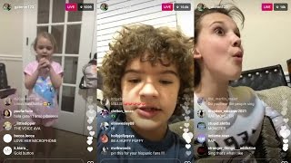 Gaten Matarazzo  Instagram Live Stream  6 April 2017 w Millie Bobby Brown amp Ava [upl. by Lexi875]