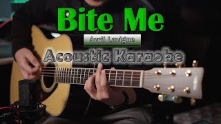 Avril Lavigne  Bite Me  Acoustic Karaoke  Guitar Cover [upl. by Eehc]