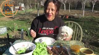 GRILLED MACKEREL MUKBANG ON THE FARM [upl. by Honoria]