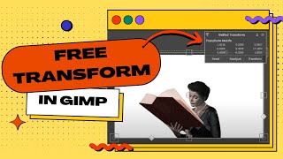 GIMP  How to FREE TRANSFORM an Image Resize Rotate Slant etc [upl. by Yeroc]