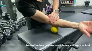 Forearm Massage with Lacrosse Ball [upl. by Ailaroc]