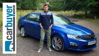 Skoda Octavia vRS hatchback 2013 review  CarBuyer [upl. by Rudiger]