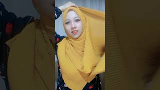 Pashmina plisket tutorialhijab hijabfashion hijabsimple [upl. by Elfont678]