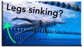 5 drills for swimming smooth freestyle technique Legs sink solution [upl. by Conrado]