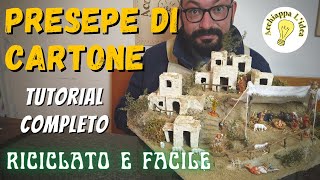 Presepe di cartone Riciclato Facile ✅ Tutorail completo fai da te [upl. by Ielarol]