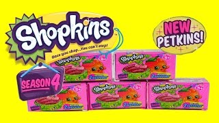 New Shopkins Season 4 Shopping Crates amp Baskets with Petkins Ultra Rares Special Editions [upl. by Natsirt]