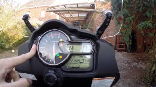 Vstrom 1000 ABS 2014 instrument overview and Setup [upl. by Yolane339]